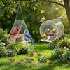 Waterproof Hanging Acrylic Bird Feeder Large Capacity Strong Suction Cup Bird Feeding Station Transparent with Hook