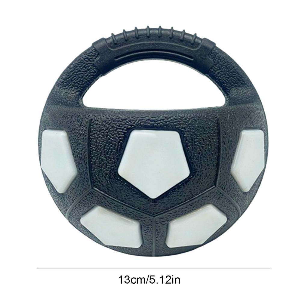 Dog Football Toy with Handle Interactive Squeaky Pet Football Pet Dog Football Shape Toy for Medium and Large Breeds