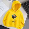 Children's Autumn Hoodie Rubik's Cube Pattern Hoodie, Magic Cube Printed Fashion Versatile Style Girls' Top