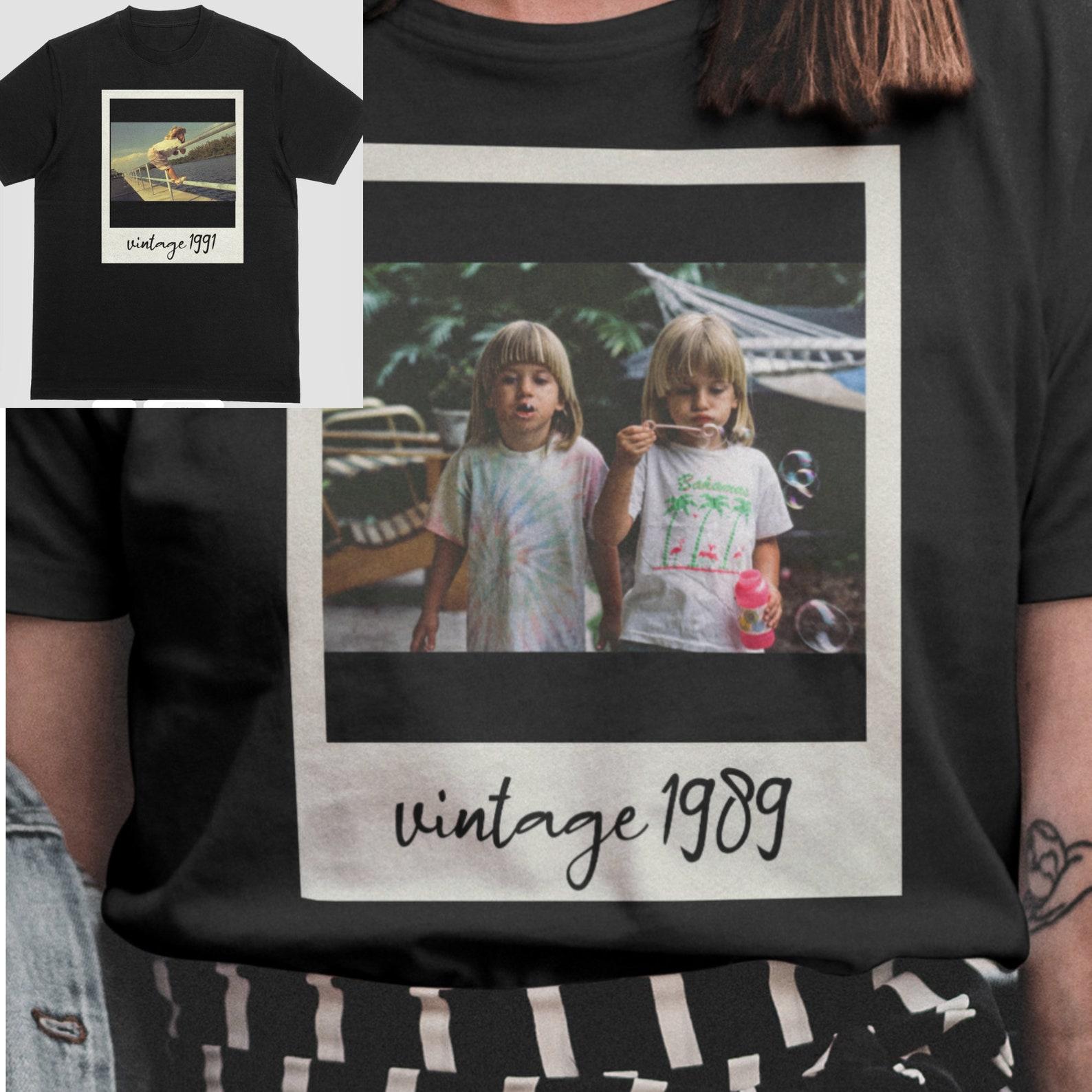 Custom Vintage Photo T-Shirt, Personalized Picture Tee 3XL