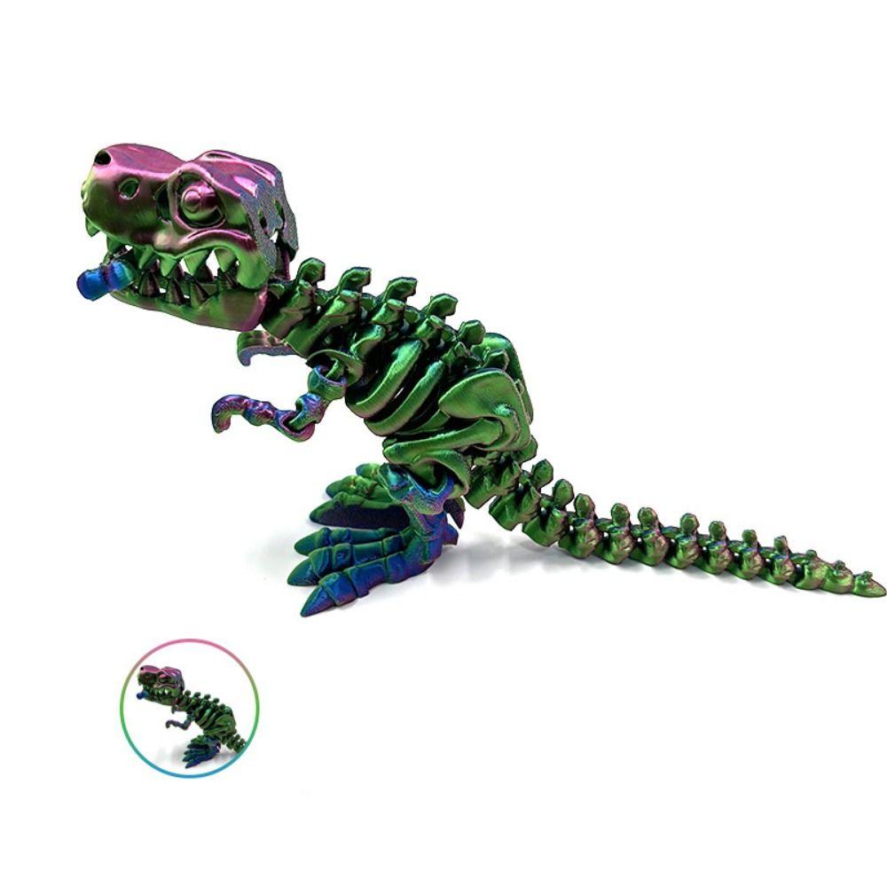Rotatable 3D Printed Crystal Dinosaur Crystal 3D Articulated Dinosaur Toys  Landscaping Decoration