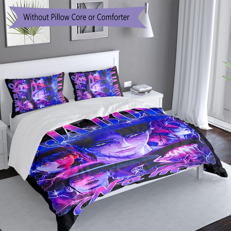 Set Caccia Demoni Kpop con Nome Personalizzato 3 Pezzi, Include 1 Copripiumino e 2 Federe, Arredo Camera da Letto per Tutte le Stagioni