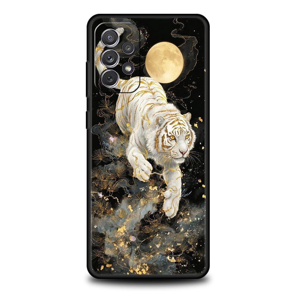 Animal White Tiger Phone Case for Samsung Galaxy A17 A13 A15 A25 A35 A51 A55 A71 A21S A11 A31 A41 A23 A53 A73 5G A03S A05s Cover