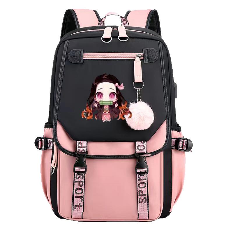 Peripheral Sunman Ghost Destroyer Backpack Large Capacity Youth Student School Bag Usb Interface Computer Bag