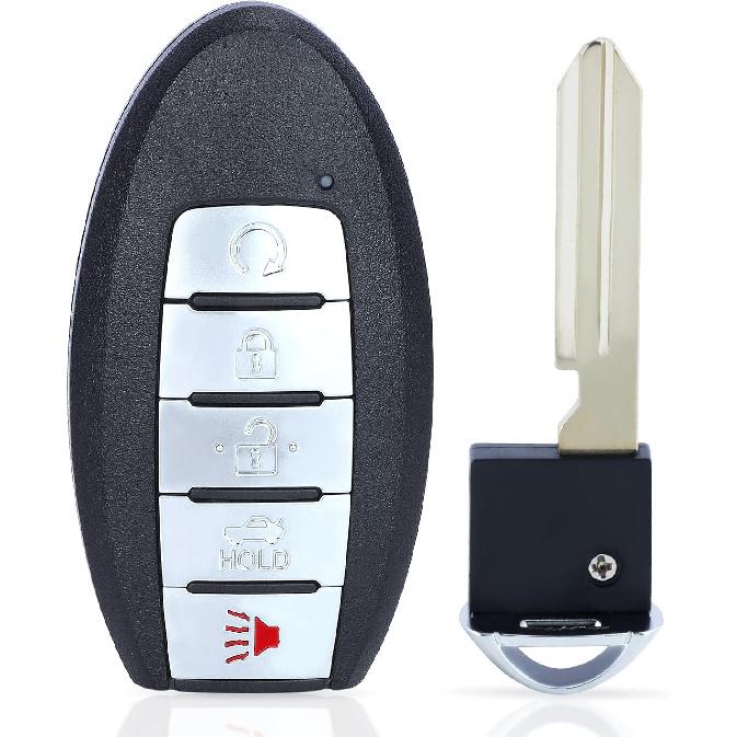 Smart Fernbedienung Keyless Entry Autoschlüsselanhänger Ersatz 433MHz 4A Chip für Nissan Altima Sentra Versa KR5TXN4 S180144803 5 Tasten