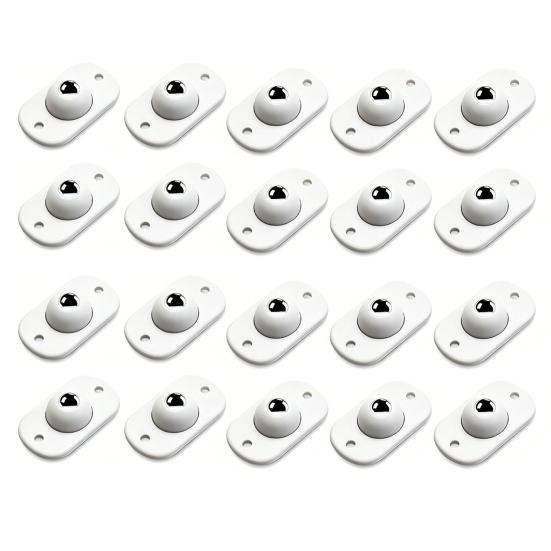 4/8/12/16/20 Piezas Ruedas Giratorias Adhesivas, Deslizador Rodante de Acero Inoxidable para Electrodomésticos de Cocina, Ruedas Giratorias de 360 Grados Adhesivas para Cafetera,