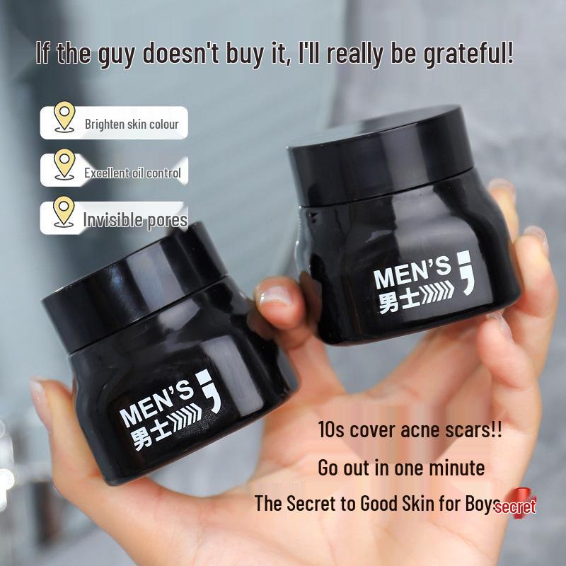 Han Jia Ni Men s Light Translucent BB Cream 50g - Conceals Blemishes & Acne Scars, Brightens Skin