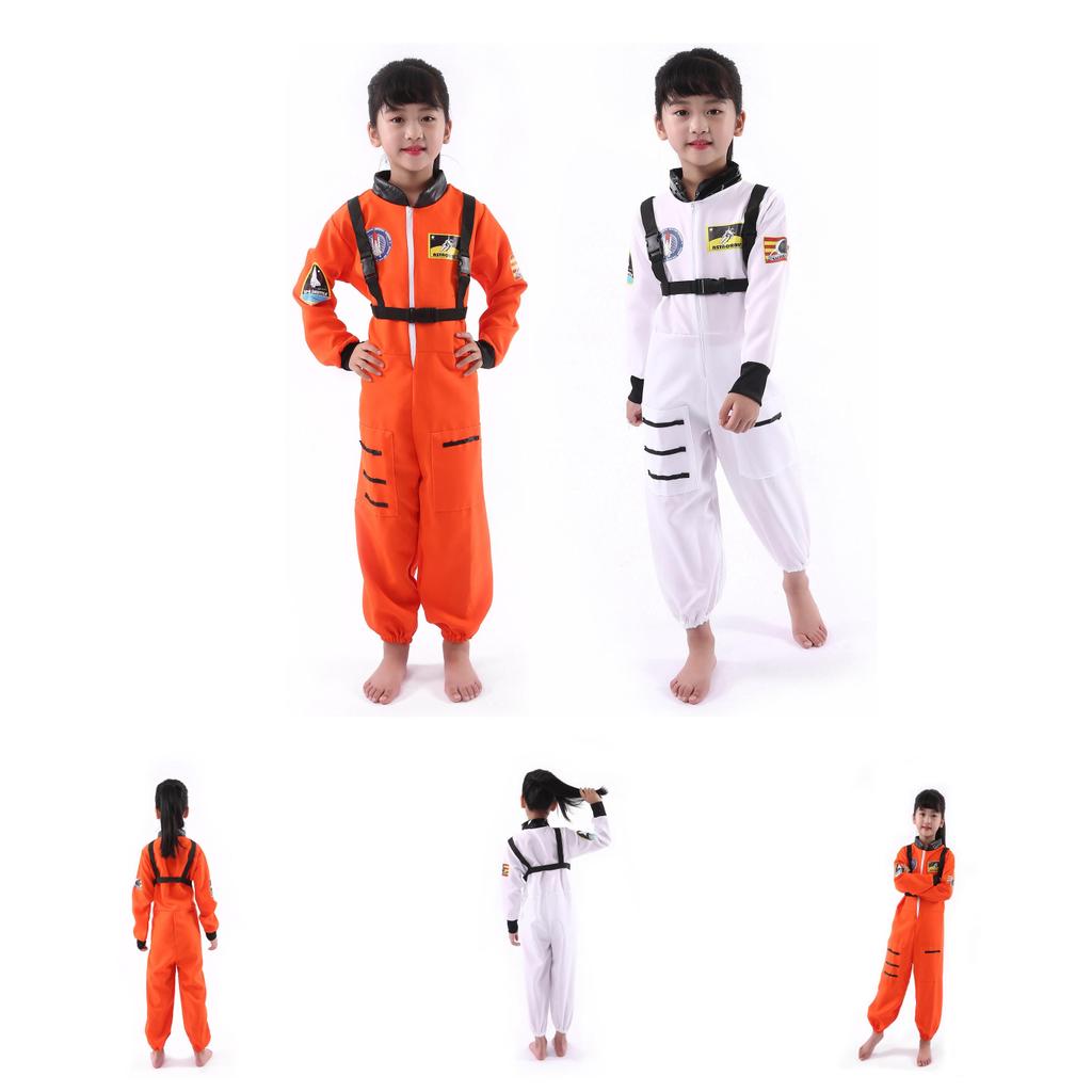 Astronaut Cosplay Costume For Kids Polyester Suit With Space Suit Design For Halloween Parties