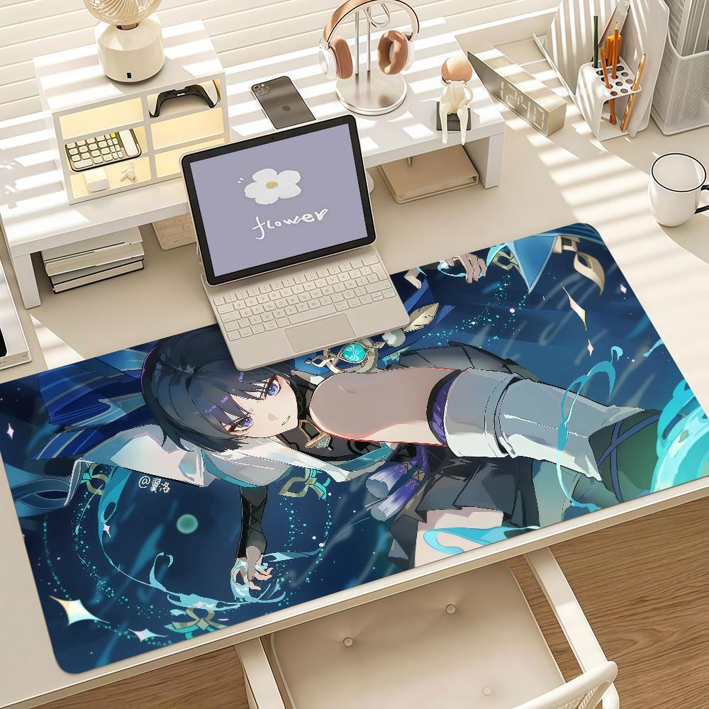 Genshin Impact Wanderer Anime Large Gaming Mouse PadRubber Desk Mat Keyboard Pad For Laptop Computer Gaming Desktop Decor