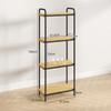 Bathroom shelf 4-level narrow freestanding storage shelf bamboo 1.5 x 21.5 x 106 cm natural wood effect