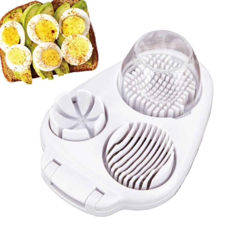 Hushåll 3i1 Kreativ Äggskärare Hårdkokta Ägg Skärare Kök Mat Skärare Frukt Grönsak Manuell Skärare Köksartiklar