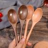 1/10pcs Long Hand Wooden Spoon Wood Soup Scoop Kitchen Cooking Stirring Spoons Dessert Honey Coffee Stir Teaspoons Tableware Set