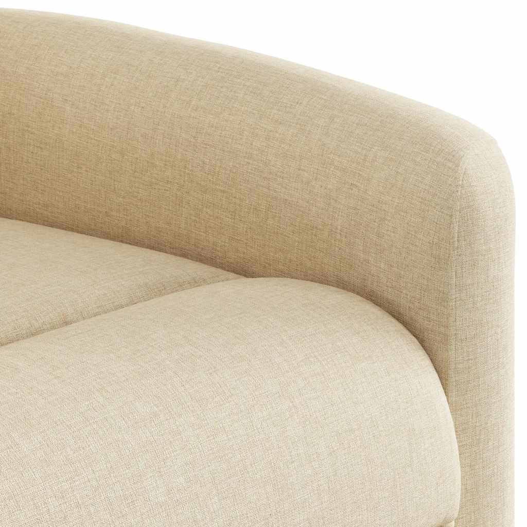 Electric Recliner Chair Cream Fabric