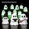 1/3Pcs Halloween Spooky Mini Ghost Statue Glow in Dark Luminous Cute Figurine for Home Desk Party Decoration