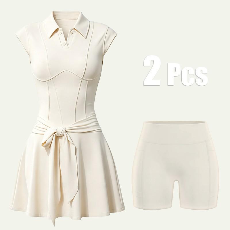 Womens Tennis Sport Dress With Built-in Padded Bra Matching Briefs Activewear Badminton Pickleball