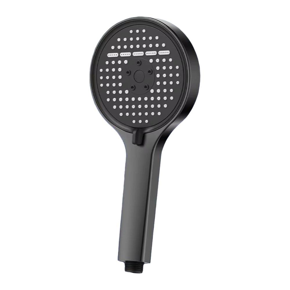 Plastic Shower Head Large Panel High-pressure Super Powerful Shower Head Easy Install 6 Mode Adjustable Shower Spray Nozzle серый