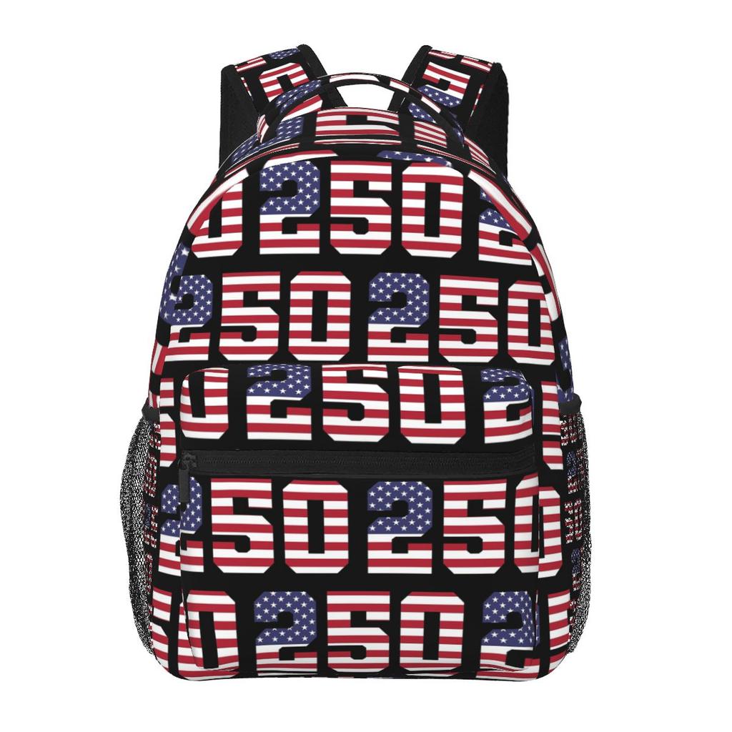 USA 250. Jubiläum 1776-2026 Amerikanische Flagge Rucksack Schüler Jungen Mädchen Schultasche Kinder Schultasche Umhängetasche für Männer Frauen