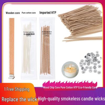 Aroma Candle Wick Replacement - Smokeless Cotton Core for DIY Soy Wax Candles