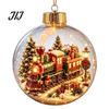 Year Round Home Accent Lighted Clear Christmas Ball Ornaments, Cute Santa Claus/Tree/Snowman/Angel Figure Inside Portable Light Decor The Xmas Hanging