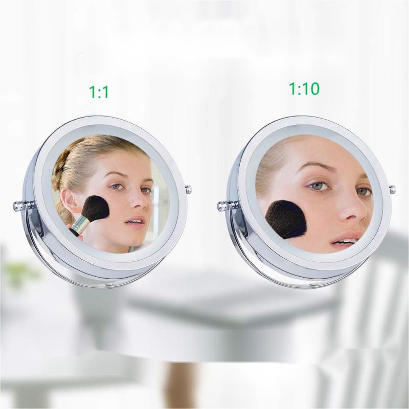 Mirror Cosmetic Mirror Desktop Cosmetic Mirror Double-sided LED Cosmetic Mirror