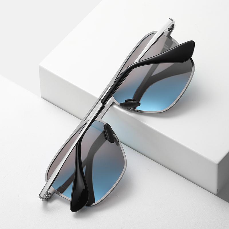 Outdoors Double Beam Square Prescription Sunglasses With Degree Metal Prescription Optical Glasses For Men 0 -0.5 -0.75 To -6.0