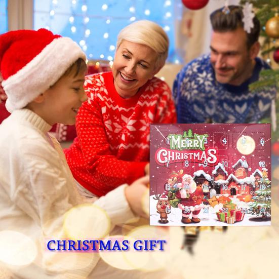 Christmas Surprise Bracelet Set 24 Grid Festive Designs Cartoon Decoration Blind Box with Santa Snowflakes