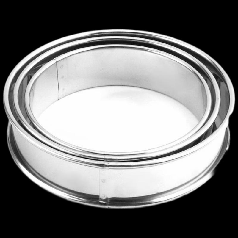 

Ruhan Round 304 Stainless Steel Mousse Ring Cookie Mold Set