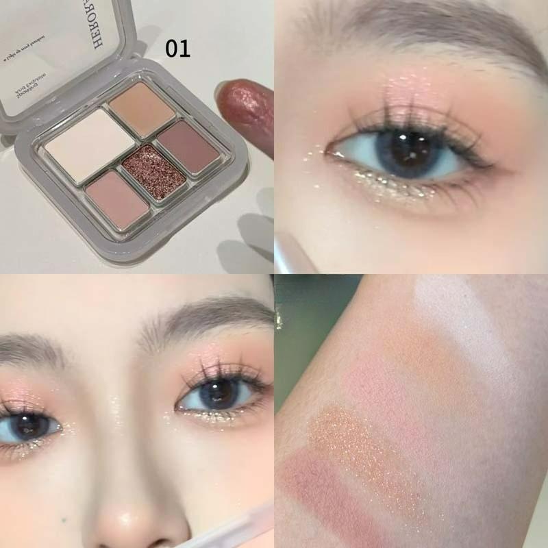 Eyeshadow Palette Matte pearlescent delicate five-color eyeshadow eye makeup cosmetics