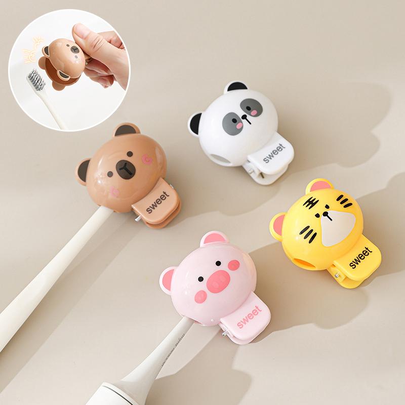 1/4 Pcs Animals Toothbrush Head Cover Clips Capibara Portable Electric Toothbrush Dustproof Head Protector Cap Household Travel