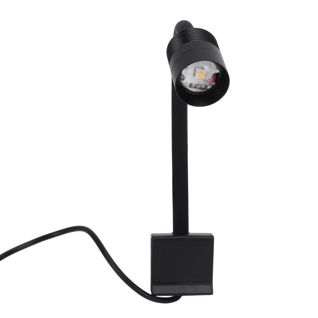 Reflector Acvariu Iluminare 3 Culori Etanșare IP65 360 grade Braț cu Clemă Rotativ USB LED cu Clip pentru Pești