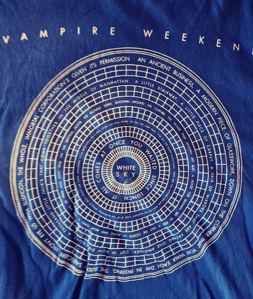 Vampire Weekend White Sky Tour Front Printed T Shirt  CS112 Unisex T-Shirt XXXL