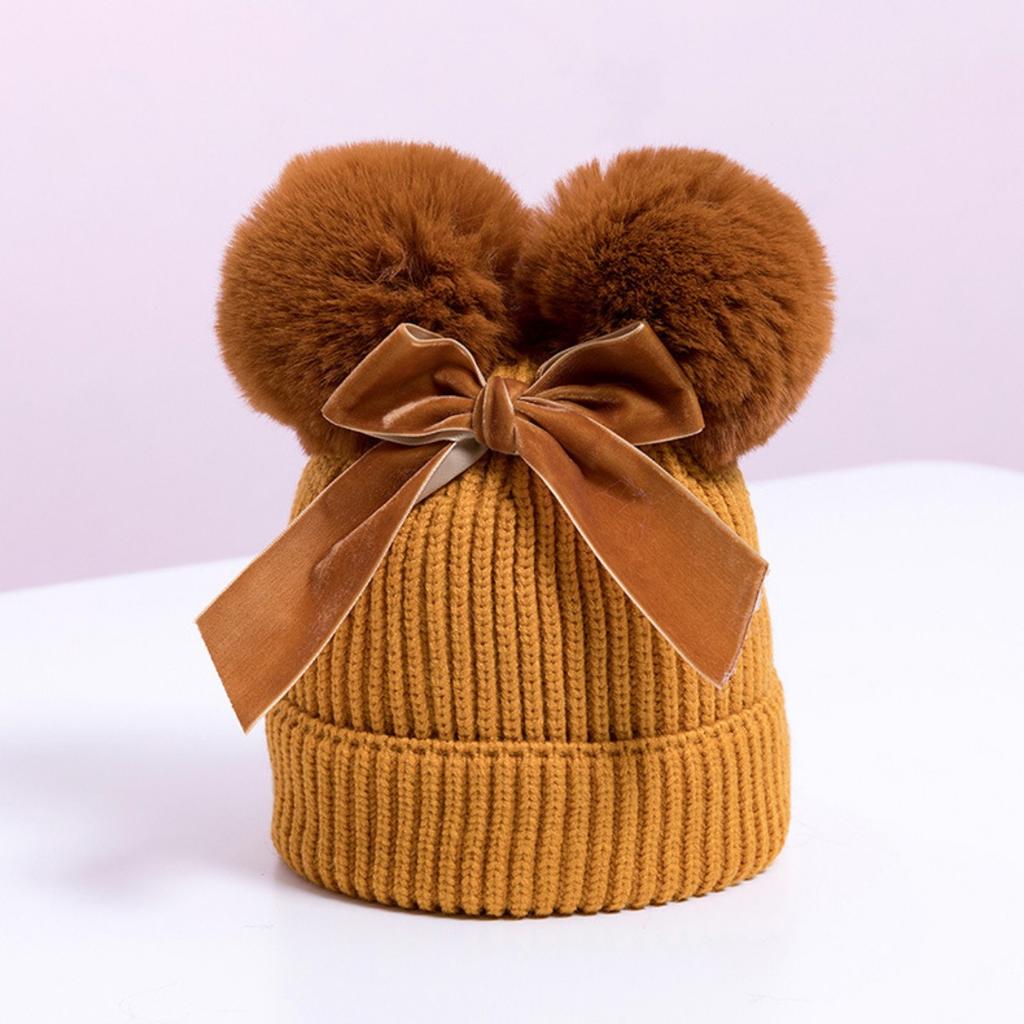 Laço, Touca de Bebê, Gorro de Lã, Boné Infantil, Touca Grossa, Touca para Bebês e Crianças Pequenas, Boné Infantil, Touca de Tricô, Touca Quente