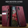 För iPhone XR 6,1 tum Fodral CASEME 033-serien RFID-blockerande Plånbok Stöd Kalvstruktur Läder Telefonfodral