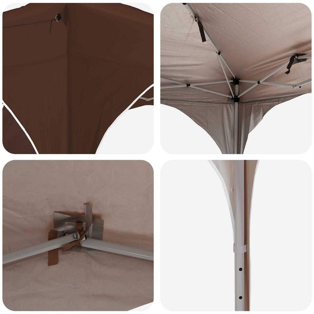 Pop Up Party Tent 192 X 192 X 245 Cm Brown