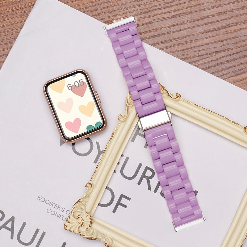 

Candy Rainbow Band для Samsung Galaxy Fit 3 Модный ремешок для Samsung Fit 3 Smart Watch Correa Аксессуары For Galaxy Fit 3 фиолетовый