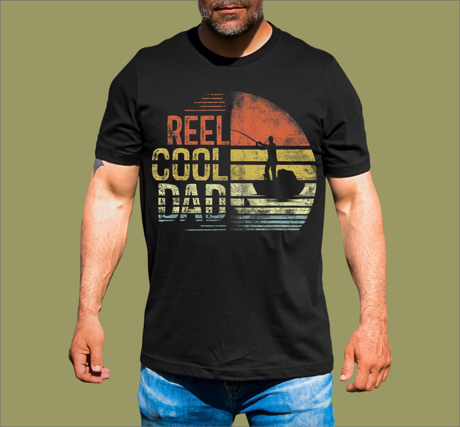 REEL COOL DAD FISHING T-SHIRT L