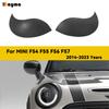 Fiber Glass Matt Black Primer Car Headlight Eyebrows Cover Front Angry Eyelids For MINI F54 CLUBMAN F57 CABRIO F56 COOPER F55