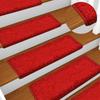 Stair Mats 30 Pcs. 65X21X4 Cm Red