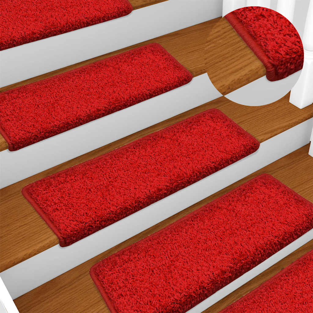 Stair Mats 30 Pcs. 65X21X4 Cm Red