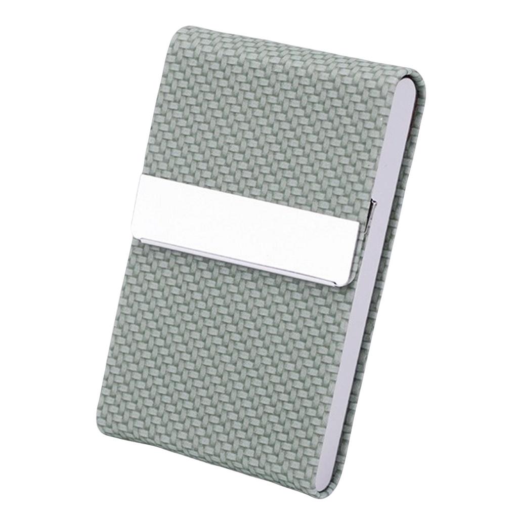 PU Woven Magnetic Business Card Holder – Sleek Card Organizer For Professionals, Portable Card Case