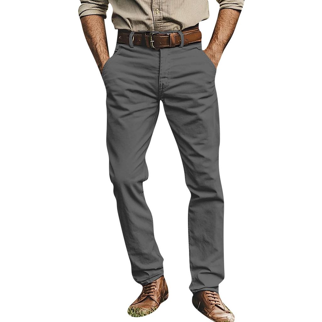 Pánská kombinéza Stahovací vícekapsové ležérní kalhoty Turistické kalhoty Bavlněné keprové kalhoty