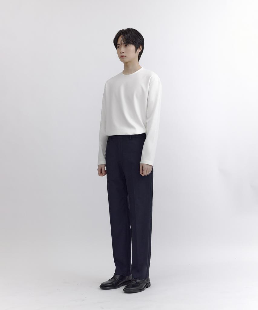 NONBLANK [Saint Year] Semi-Wide Fit Slacks_Dark Navy