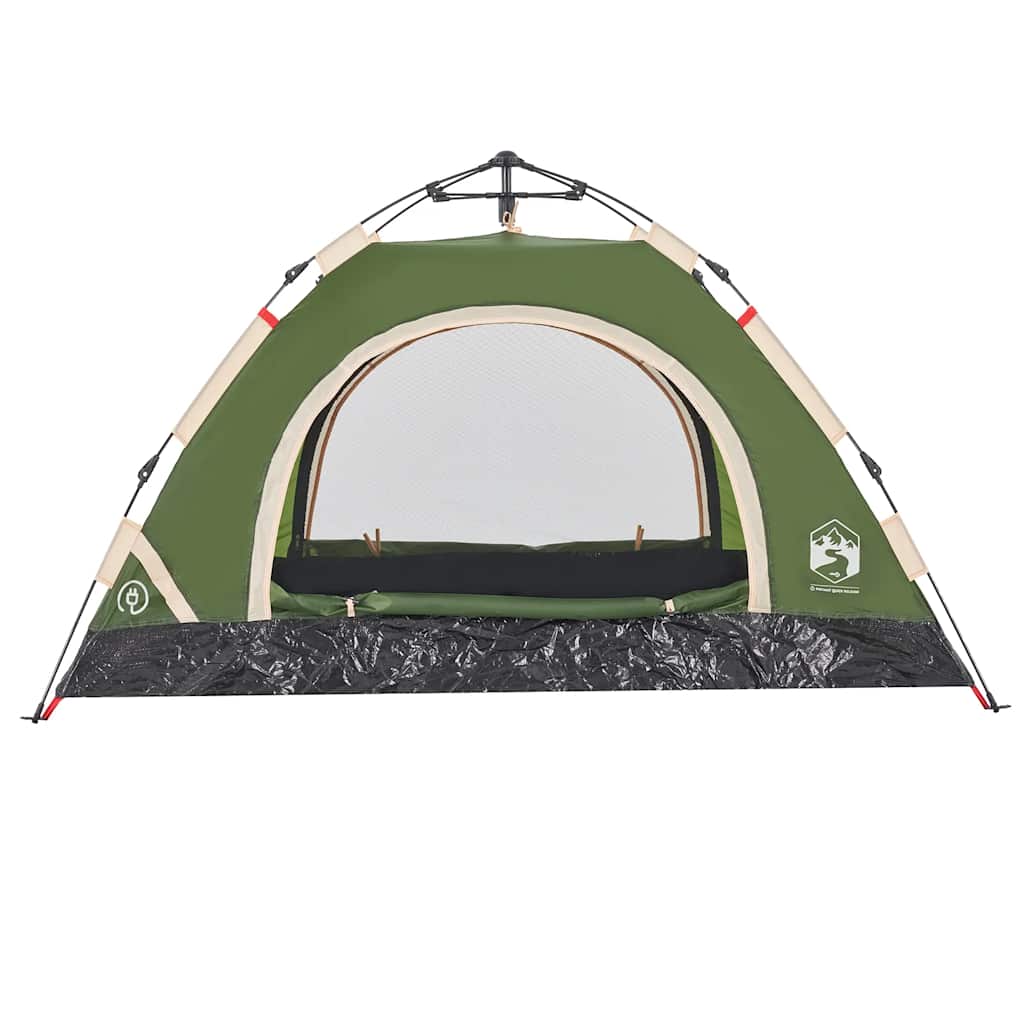 Vidaxl Tourist Tent, 2-Person, Green, Quick Setup