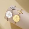 Minimalistischer Glücks-Pentagramm-Münzanhänger Armband Charm Modeschmuck