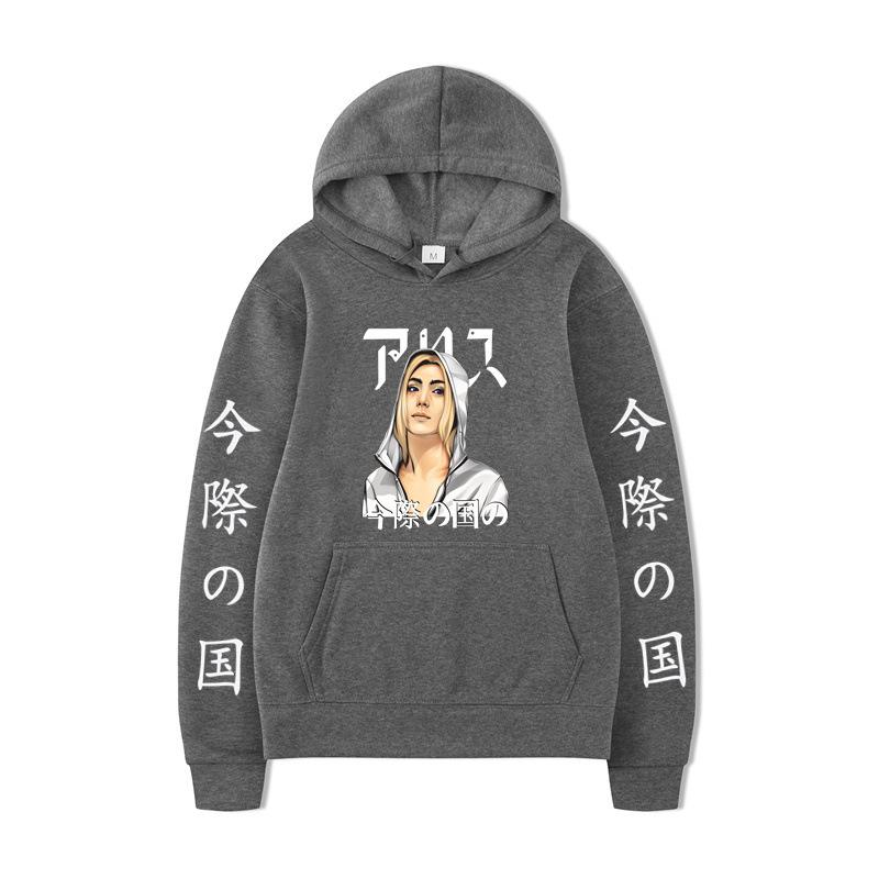 Herr Mode Huvtröjor Herr Dam Huvtröjor Mode Casual Tröjor Höst Pojkar Flickor Svart Streetwear Huvtröja