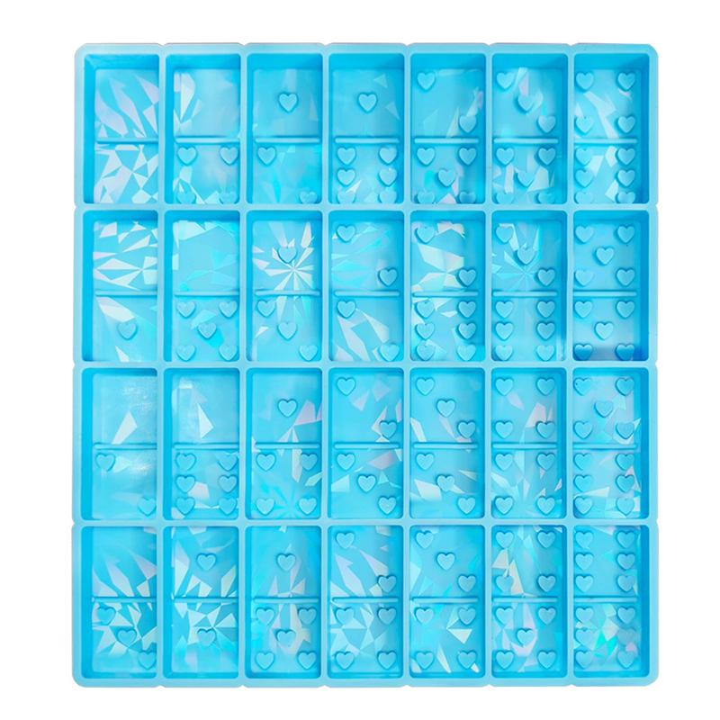 

WTEMPO Mini Heart Shaped Dot Domino Silicone Molds DIY Laser Pattern Design Resin Molds Soft Handmade Liquid Molds Valentine s Day Holiday Gifts 1pc синий