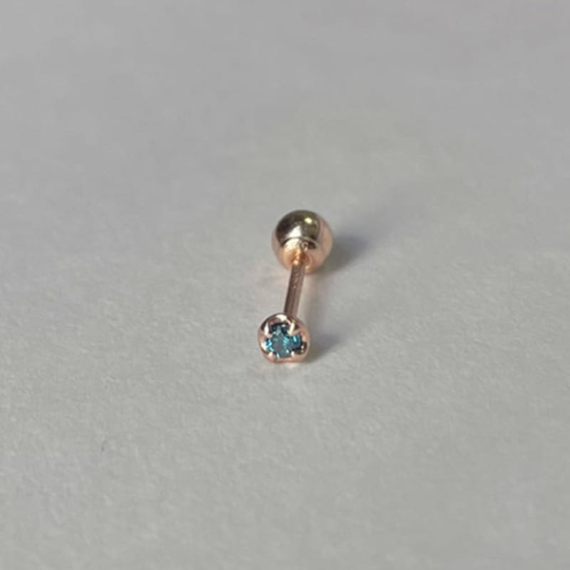 MARKING 14k Blue Dia Piercing