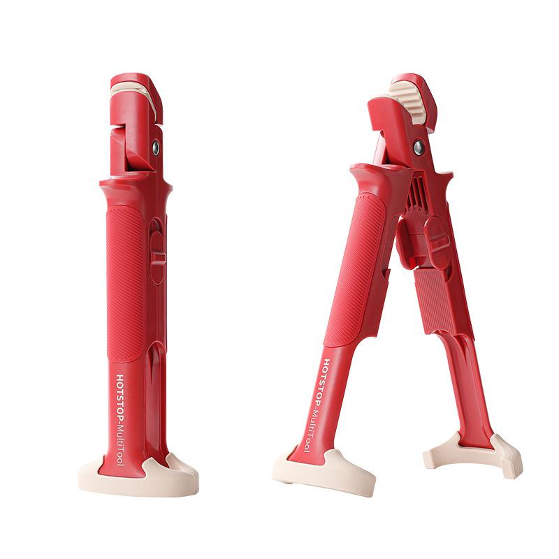 

A Two-in-one Anti-heat Clamp for Steamed Egg Cups, A Bowl Holder, A Silicone Anti-heat Clamp for Lifting Plates and Bowls 1pc білий/червоний