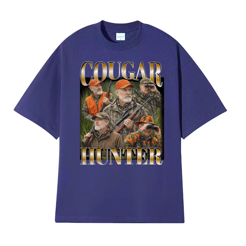 Cougar Hunter Funny Hunting Meme Tshirt Men Women Clothing Fashion Summer Tee Shirt Cotton Oversized Short Sleeve T Shirts Tops