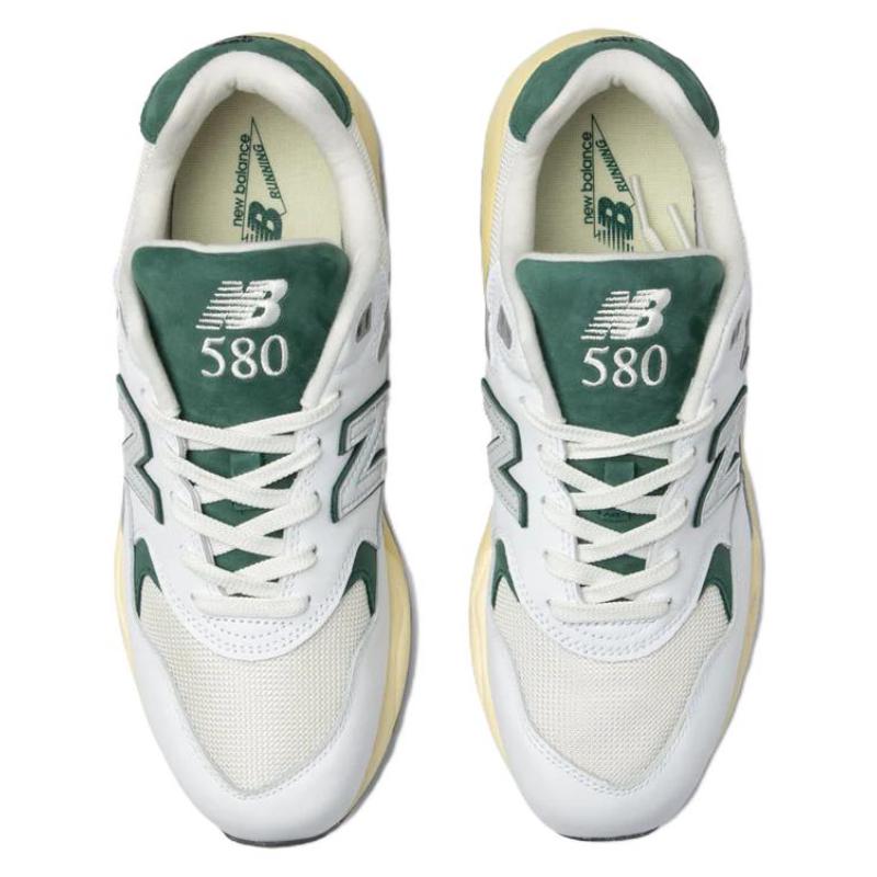 New Balance 580 White Nightwatch Green Sneakers MT580RCA